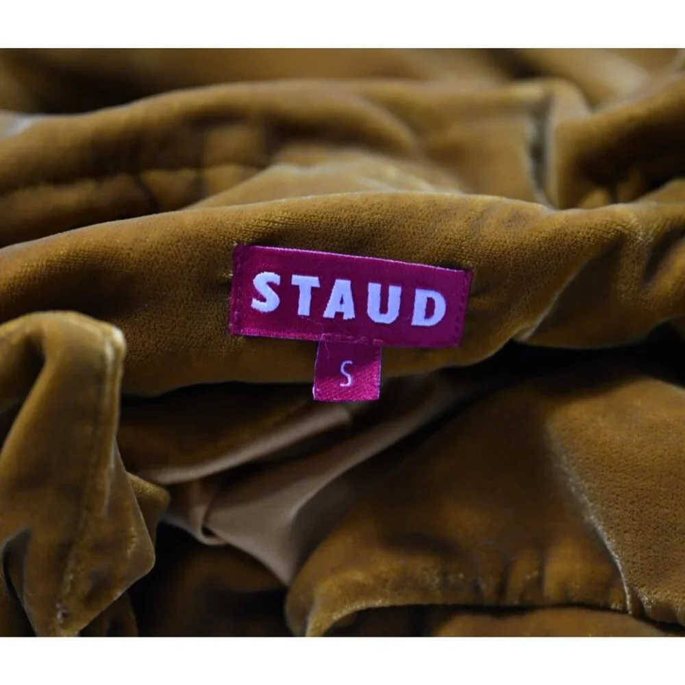 Staud Velvet Blazer Jacket in Butterscotch - Picture 4 of 6